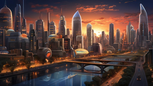 Journey to Tomorrow Marvels of a Futuristic City