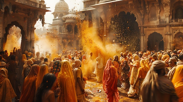 Joyful Celebration Captivating Moments of Laughter and Color at the Holi Festival