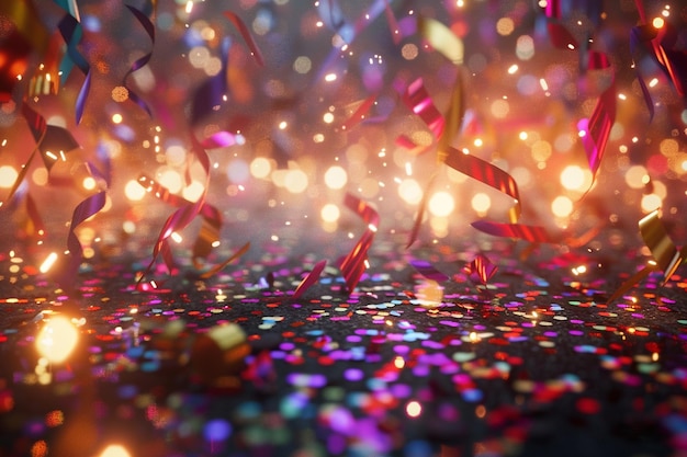 Joyful celebration with colorful confetti