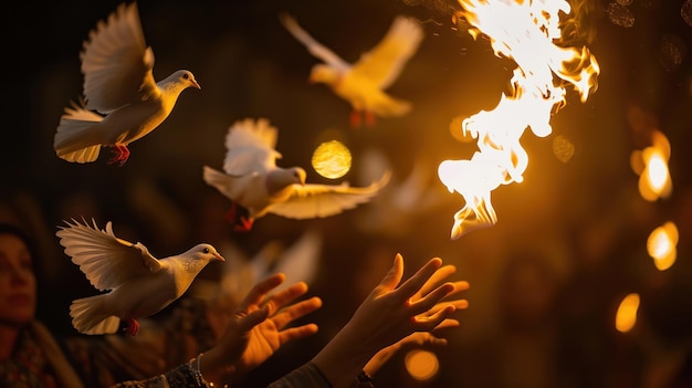 Photo joyful celebrations of pentecost