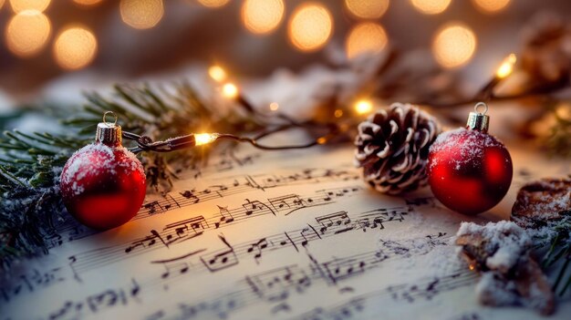 Photo joyful christmas melodies celebrate the season with festive tunes and cheerful songs