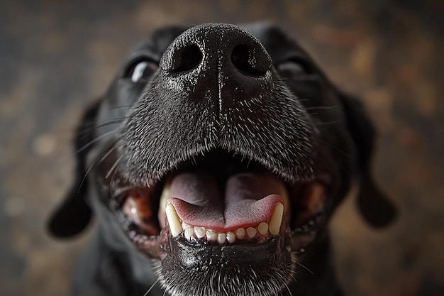 Photo joyful dog receiving affection photo