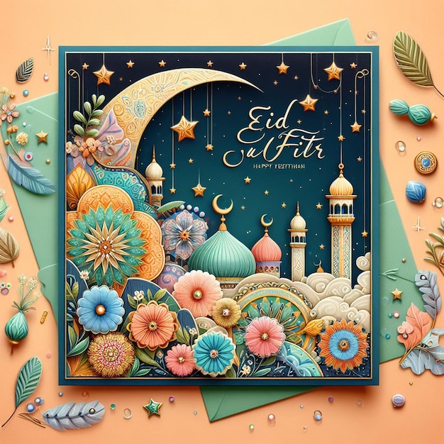 joyful EidulFitr card with heartfelt wishes