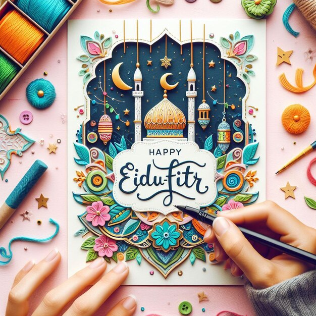 joyful EidulFitr card with heartfelt wishes