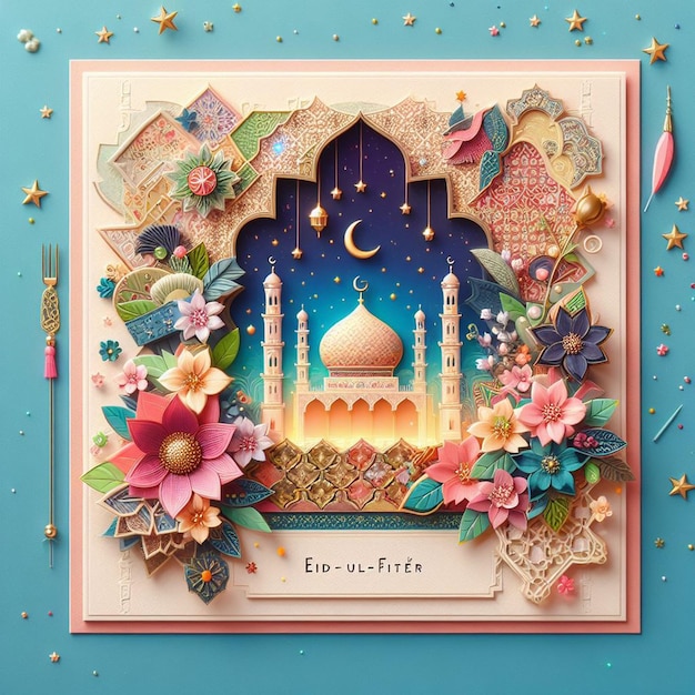 joyful EidulFitr card with heartfelt wishes