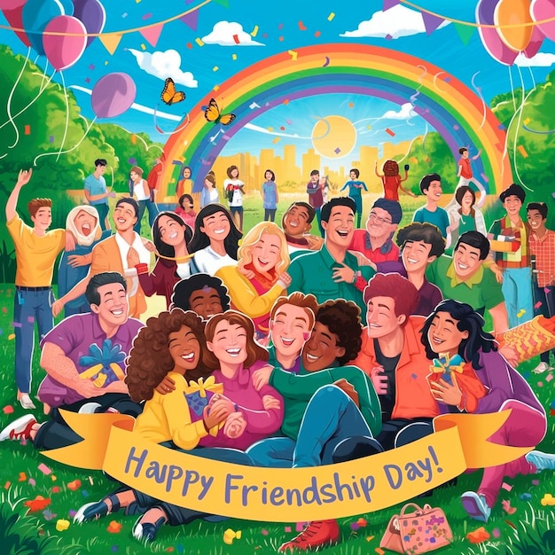 Joyful Friendship Day Celebration in the Park