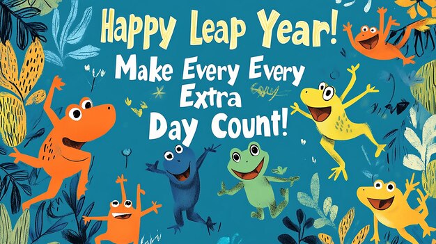 Joyful Frogs Celebrate Leap Year