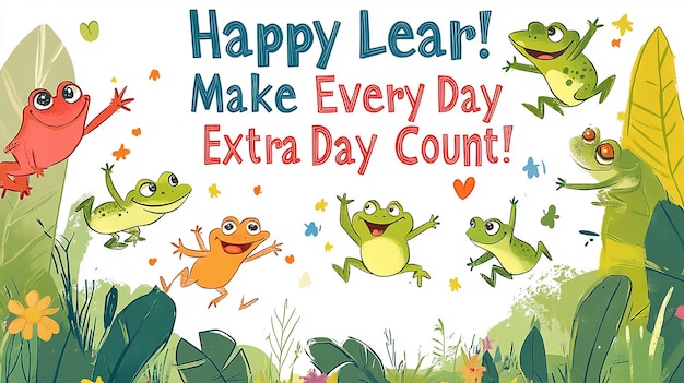 Joyful Frogs Celebrate Leap Year