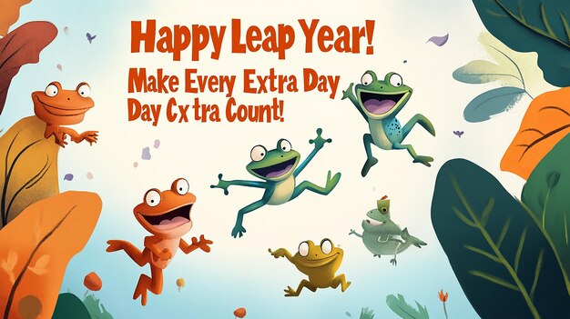 Joyful Frogs Celebrate Leap Year