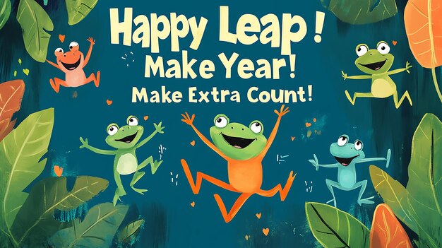 Joyful Frogs Celebrate Leap Year