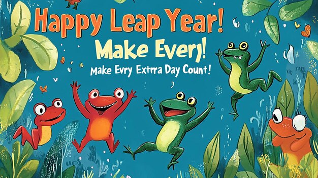 Joyful Frogs Celebrate Leap Year