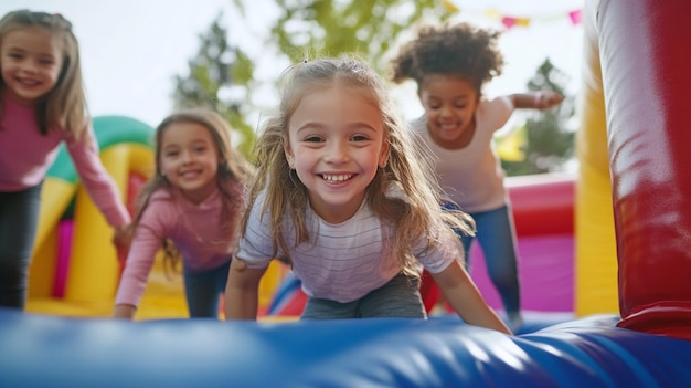 A Joyful Gathering of Children Engaged in Playful Activities For Creative and Educational Projects