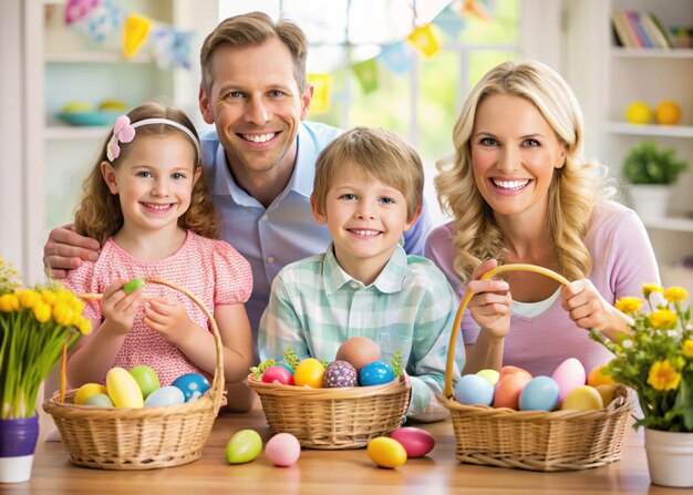 Photo joyful gatherings a family celebrates easter together