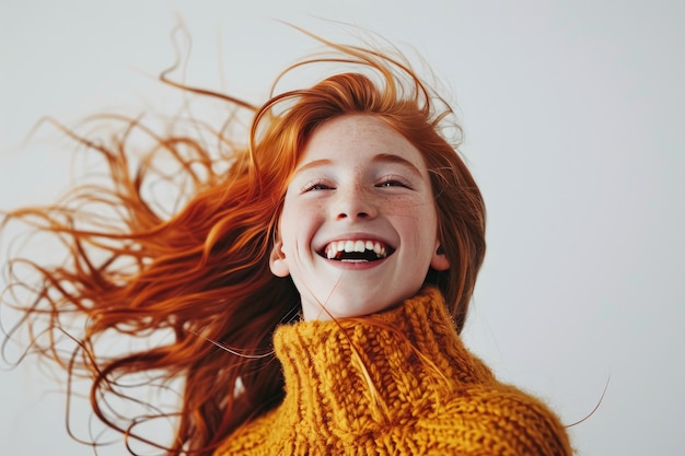 Photo joyful girl isolated on white background