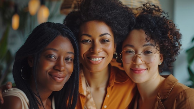 Joyful Group of Diverse Women Smiling Together