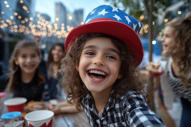 Photo joyful jester portrait of a clown characterized by a brightly outlined face and a cheerful demeanor embodying the essence of merriment and laughter in a classic entertainment role