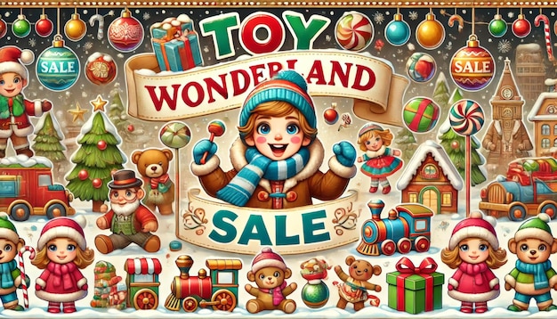 Joyful Toy Wonderland Sale with Children and Toys