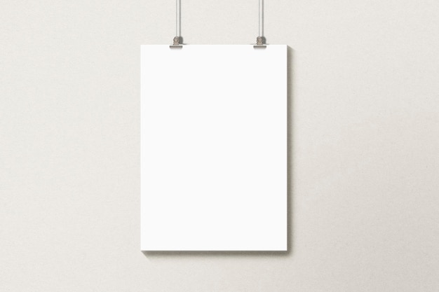 Photo jpg white blank paper size hanging