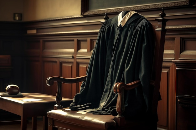 A judge's robe symbolizing the authority digital art illustration