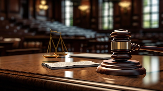 a judges scales are on a table with a bible on top of them