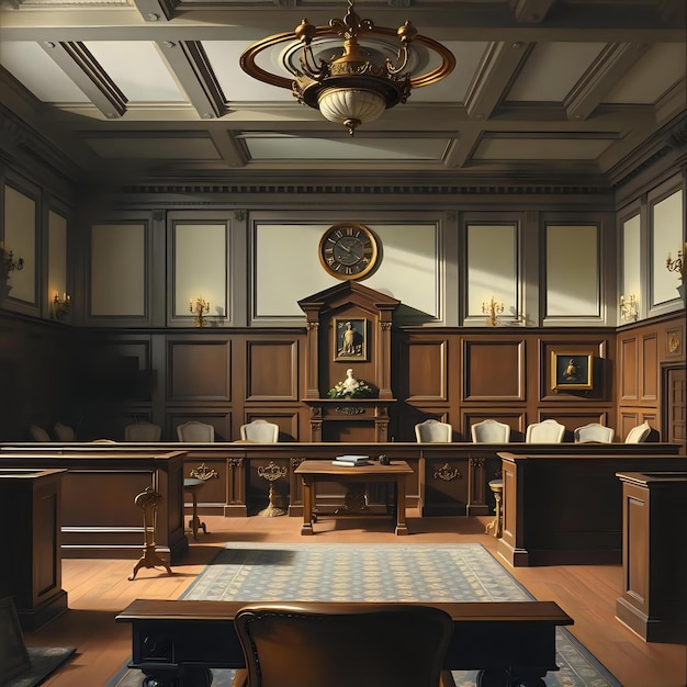 Judicial System Wooden Judges Chair