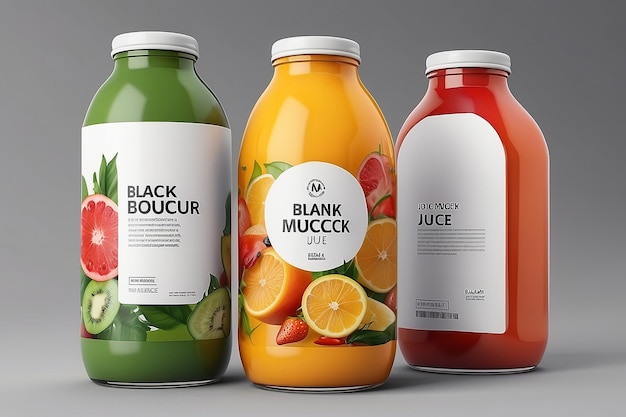 Juice Bottle MockUp Blank Label