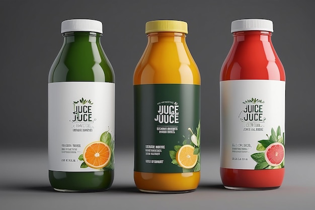 Juice Bottle MockUp Blank Label