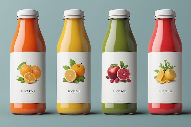 Juice Bottle MockUp Blank Label