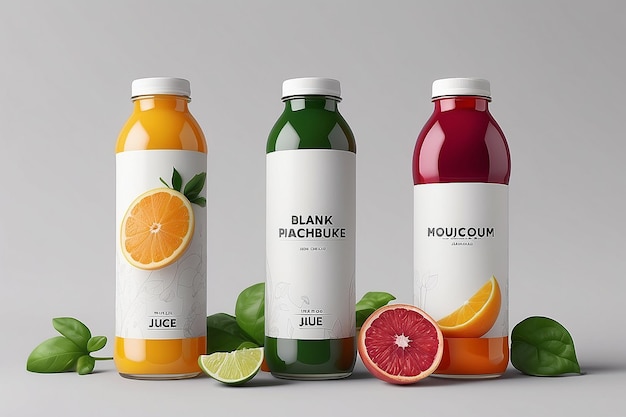 Juice Bottle MockUp Blank Label