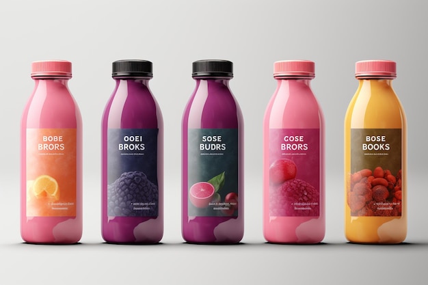 Juice bottles mock up