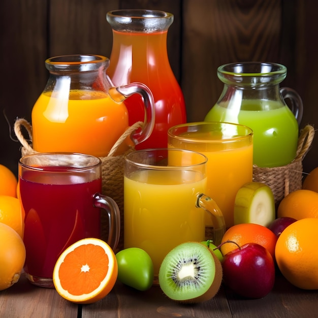 Juice Fruit juice is a popular beverage made from squeezing the juice out of fruits It can be served fresh or processed and is often consumed as a healthy alternative to soft drinks Generative Ai