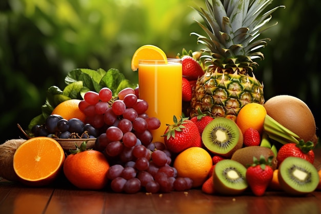 Juice fruits background very cool