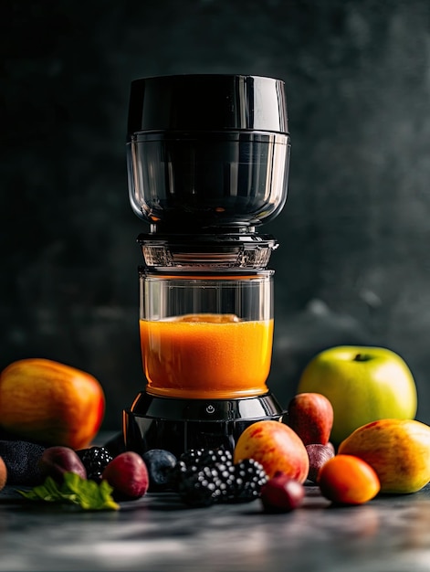 Juicer isolated on black background AI Generated