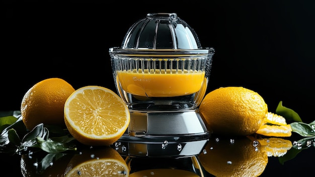 Juicer isolated on black background AI Generated