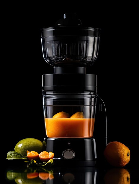 Juicer isolated on black background AI Generated