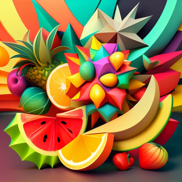 Juicy bright stylized illustration