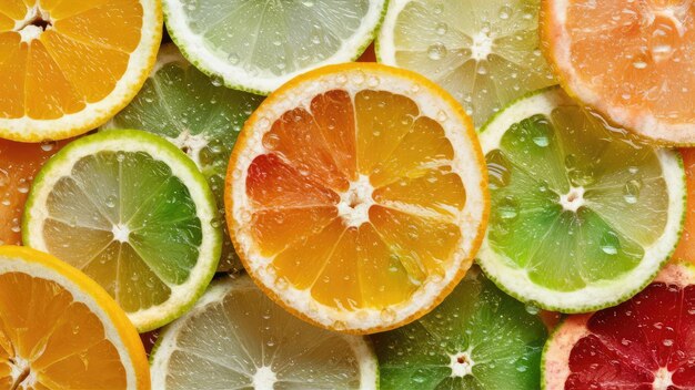 Photo juicy citrus medley closeup