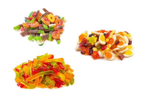 Juicy colorful jelly sweets Gummy candies