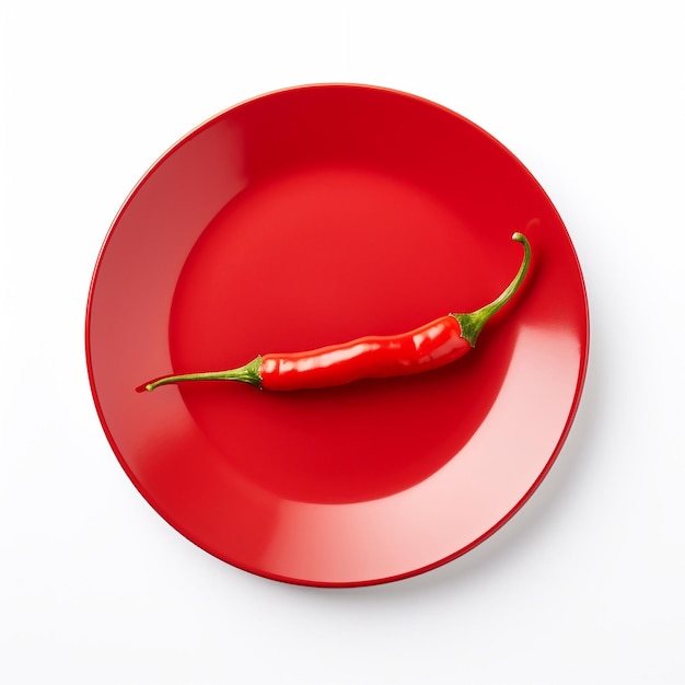 Juicy delicious chili lies on beautiful plate Ai generated