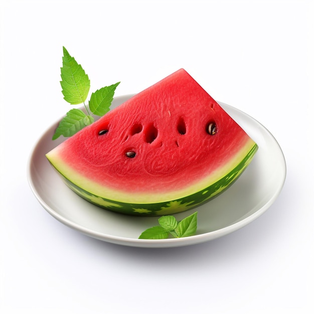 Juicy delicious watermelon lies on beautiful plate Ai generated