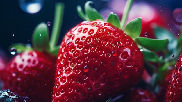 Juicy and DeliciousLooking Cinematic Photo of Strawberries