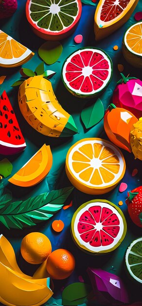 juicy fruits abstract smartphone wallpaper