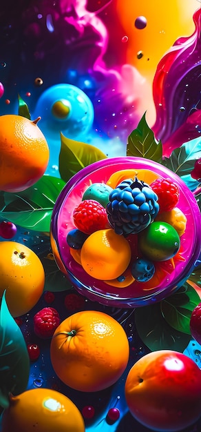 juicy fruits abstract smartphone wallpaper