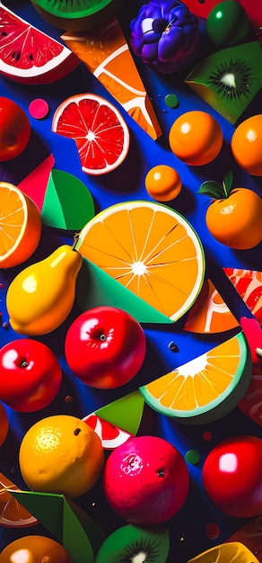 Photo juicy fruits abstract smartphone wallpaper