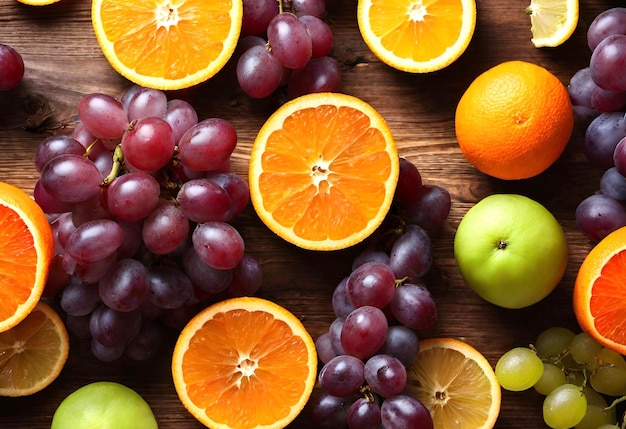 Juicy fruits lime orange grapefruit glasses with freshly squeezed juice