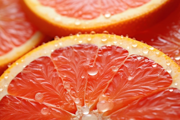 Photo juicy grapefruit with water droplets