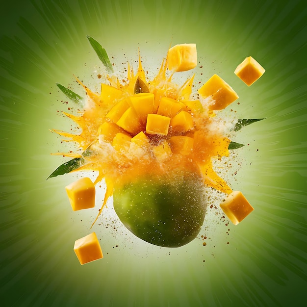 Juicy Mango Explosion with Tropical Fruits