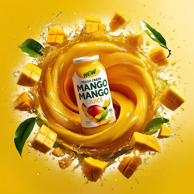 Juicy Mango Explosion with Tropical Fruits