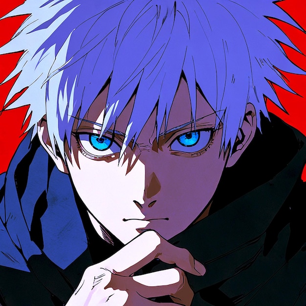 jujutsu kaisen character of satoru gojo with white