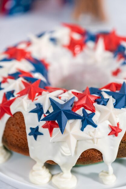 July 4th bundt cake